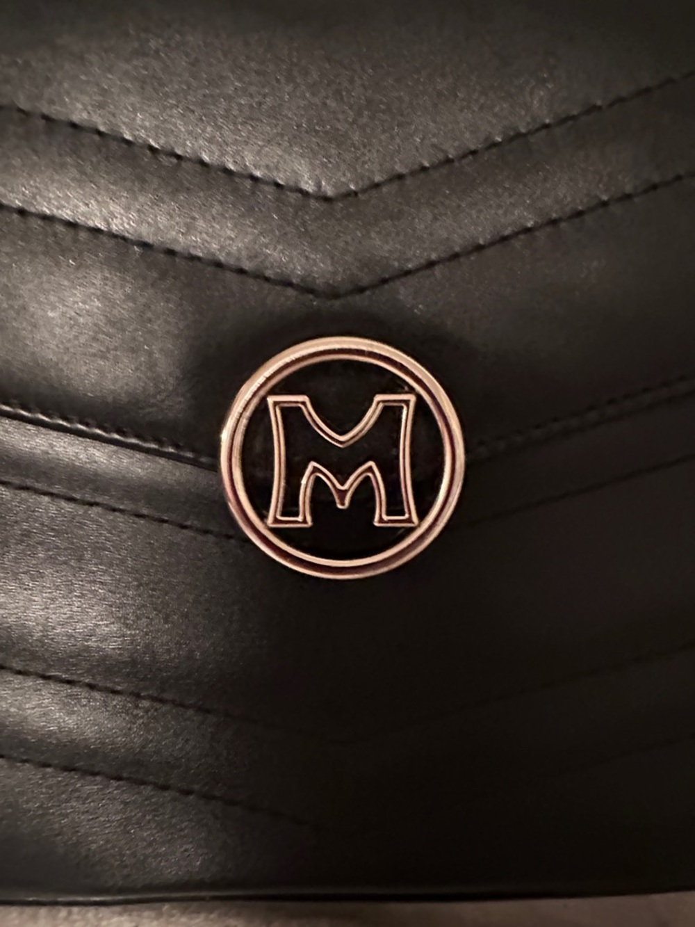 Metro City Black Crossbody/Shoulder Bag with Gold Chain and Accent - Picture 9 of 9